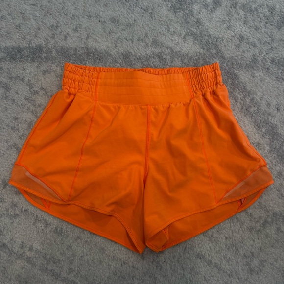 lululemon athletica Pants - Women’s LULULEMON Orange Hotty Hot Shorts 6